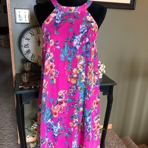 Betsey Johnson Floral Hot Pink Summer Dress Size 4